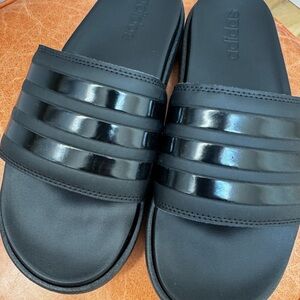 Adidas Adilette Platform Black Slides
